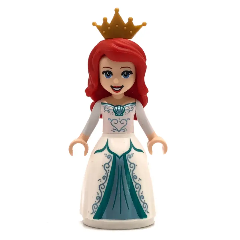 Ariel - Human Form, White Dress, Crown