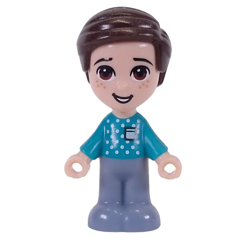 Henry - Microdoll - Dark Turquoise Shirt, Light Bluish Grey Pants