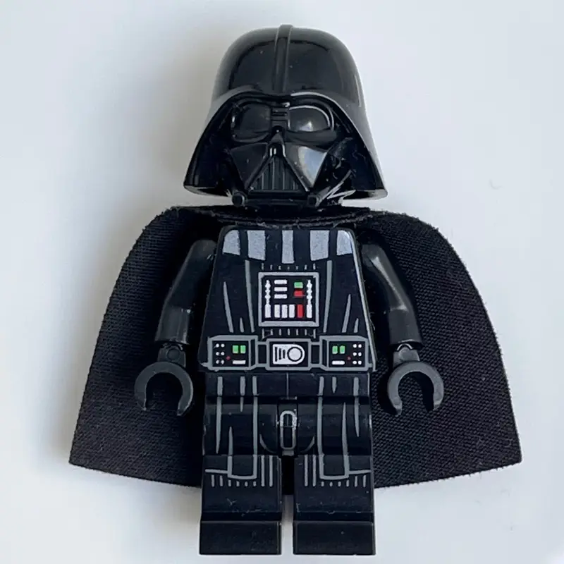 Darth Vader, White Skin, 50231 Cape, Robe Hem and Stripes on Legs, Plain Arms