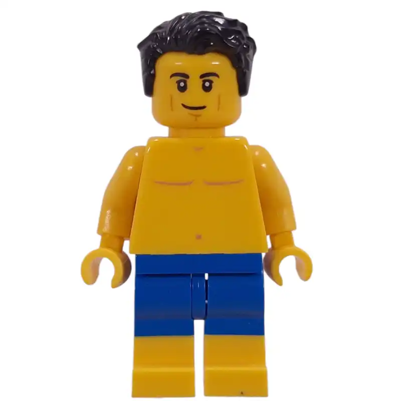 Yellow Torso, Blue/Yellow Legs, Black Hair