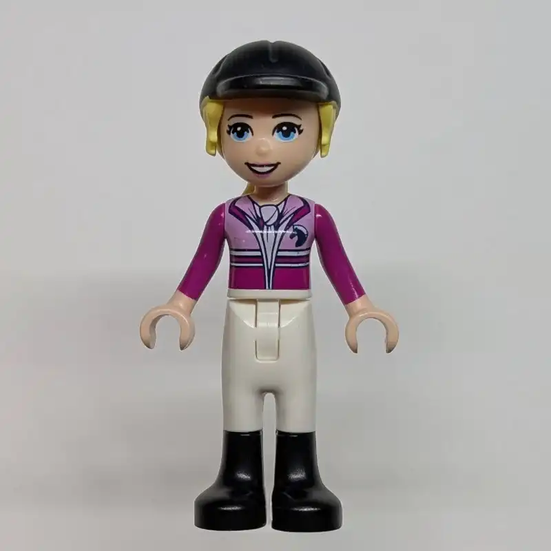 Stephanie - Magenta/Bright Pink Torso, White Pants, Black Cap