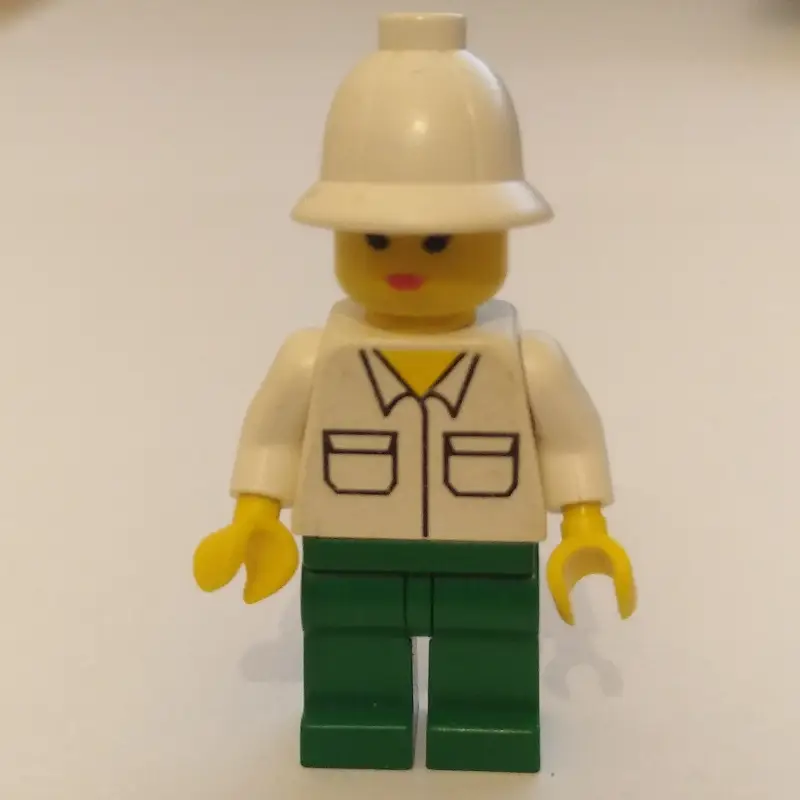 White Torso, Green Legs, White Pith Helmet