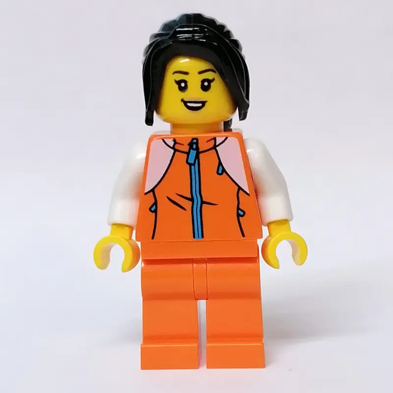 Orange Torso, Orange Legs, Black Hair