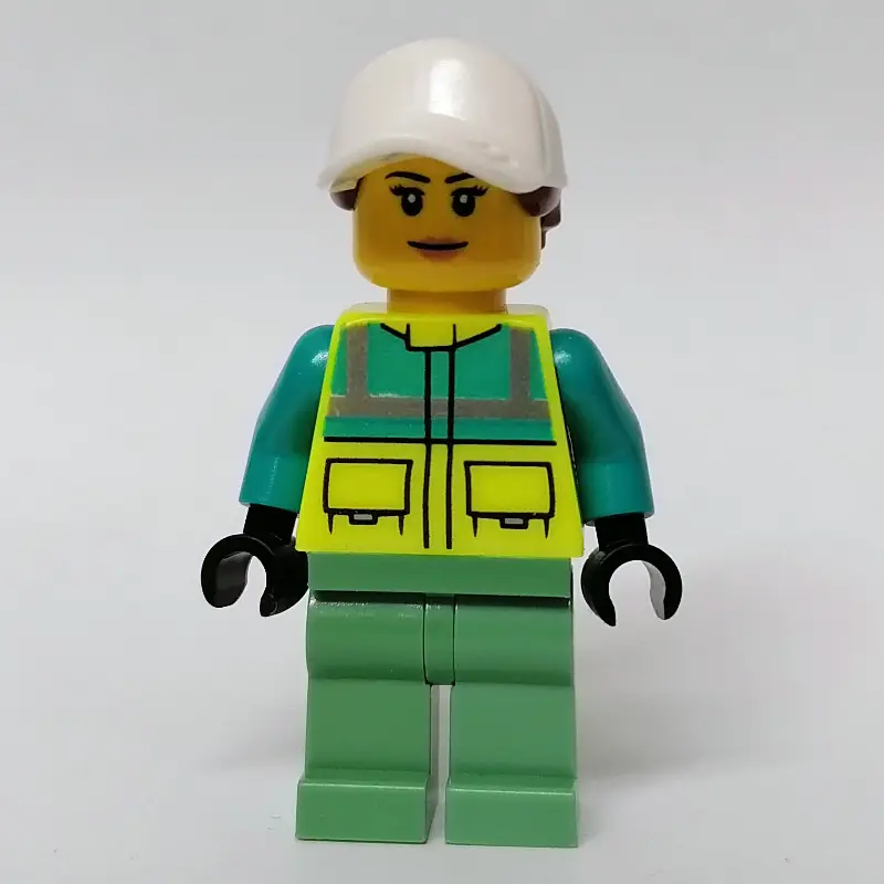 Ambulance Driver, Vibrant Yellow Safety Vest, White Cap