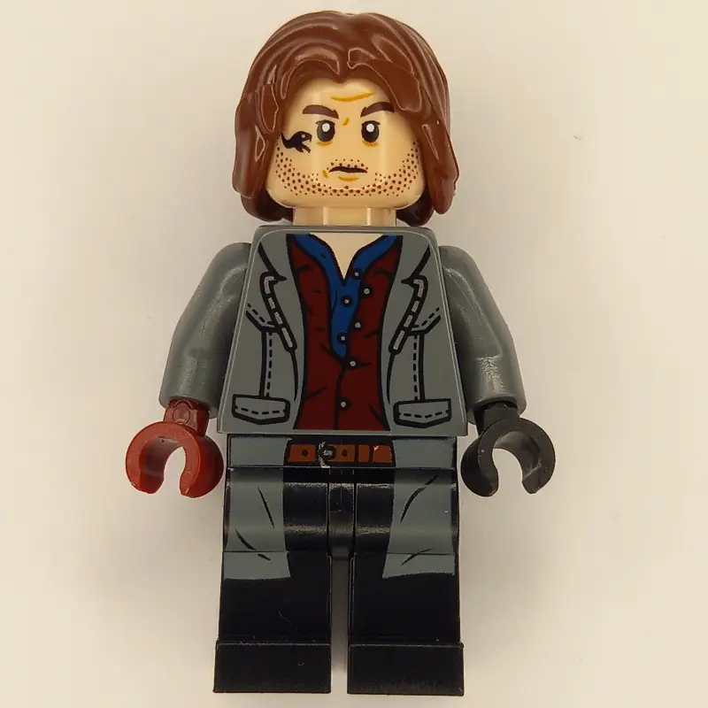 Rainn DeLaCourt - Dark Bluish Gray Jacket, Red Shirt