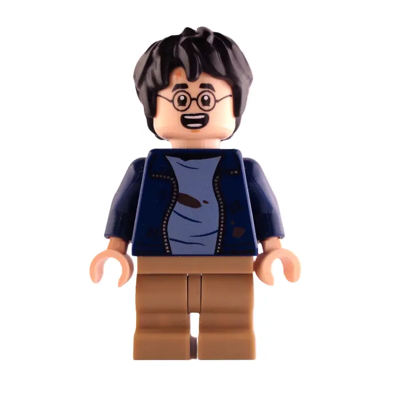 Harry Potter, Dark Blue Jacket Dirty, Medium Legs, Open Mouth