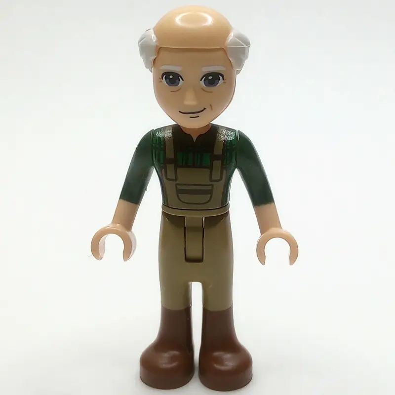 Marcel - Dark Green Shirt, Dark Tan Overall, Bald Head