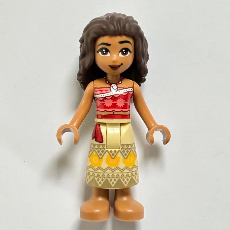 Moana - Red Top, Dark Tan Skirt