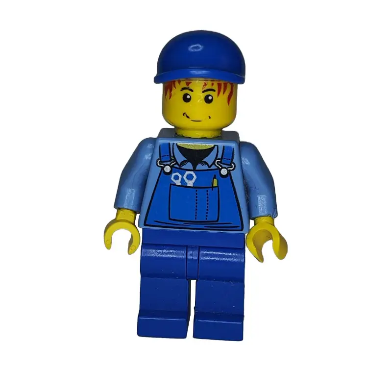 Medium Blue Torso, Blue Overall, Blue Cap (86035)