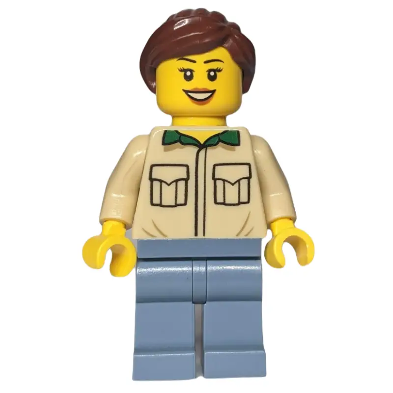 Tan Torso, Sand Blue Legs, Reddish Brown Hair