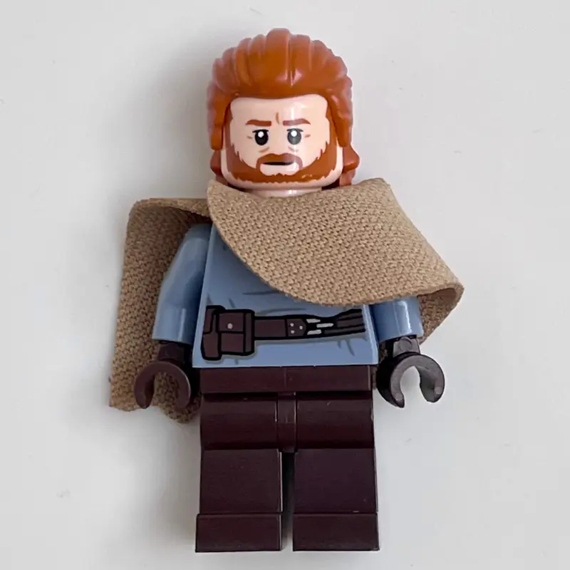 Ben Kenobi - Sand Blue Torso, Dark Brow Legs, Cape