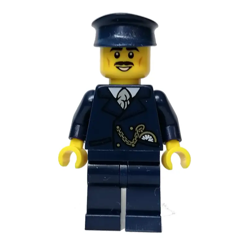 Tram Driver, Dark Blue Torso, Dark Blue Legs, Dark Blue Hat