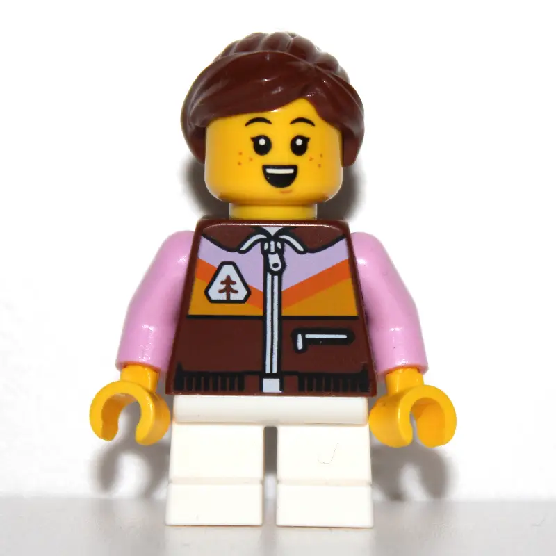Kid - Reddish Brown Torso, White Legs, Reddish Brown Hair