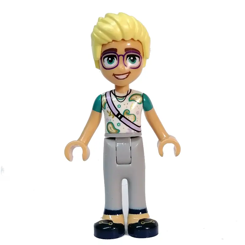 Olly - White Top, Light Bluish Grey Pants