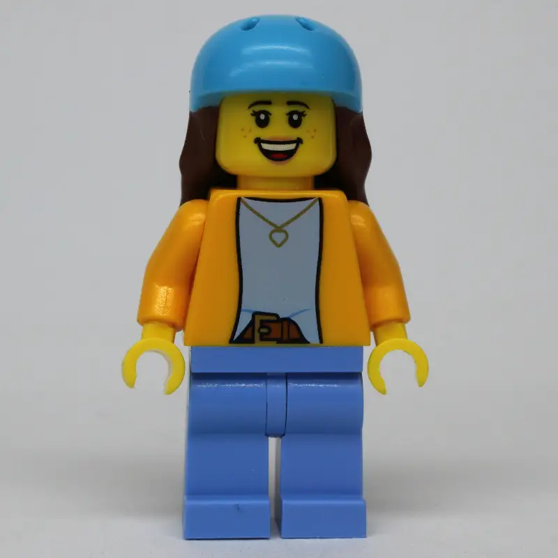 Orange Torso, Medium Blue Legs, Medium Azure Helmet