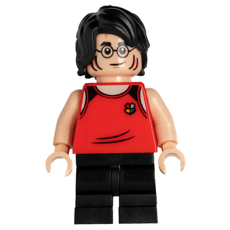 Harry Potter, Tournament Uniform Red Diving Outfit with Hogwarts Crest, Black Legs