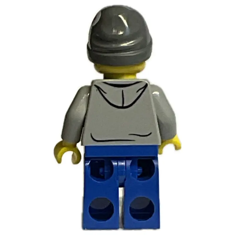 Light Bluish Grey Torso, Blue Legs, Dark Bluish Grey Beanie