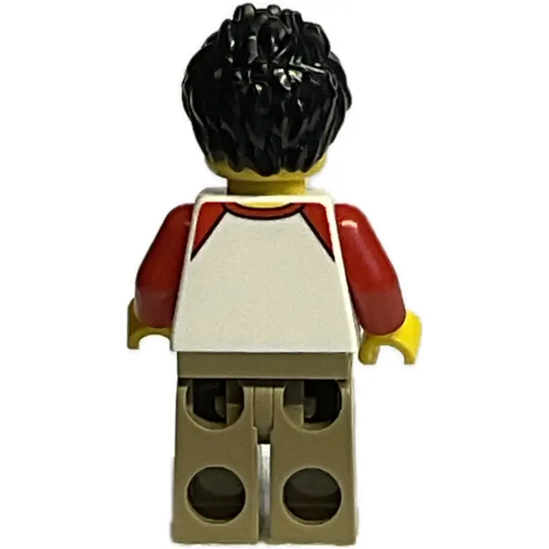 White Torso, Dark Tan Legs, Black Hair