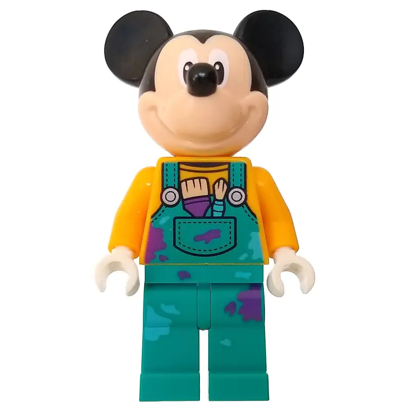 Mickey Mouse - Bright Orange Torso, Dark Turquoise Overall