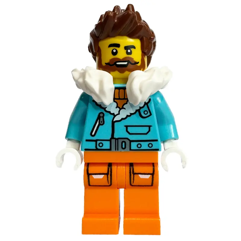 Arctic Explorer, Captain Nautilus, Medium Azure Jacket, Orange Legs, White Fur Collar