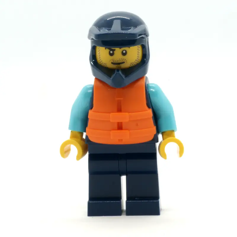 Ocean Explorer, Man, Dark Blue Wetsuit and Helmet, Live Jacket