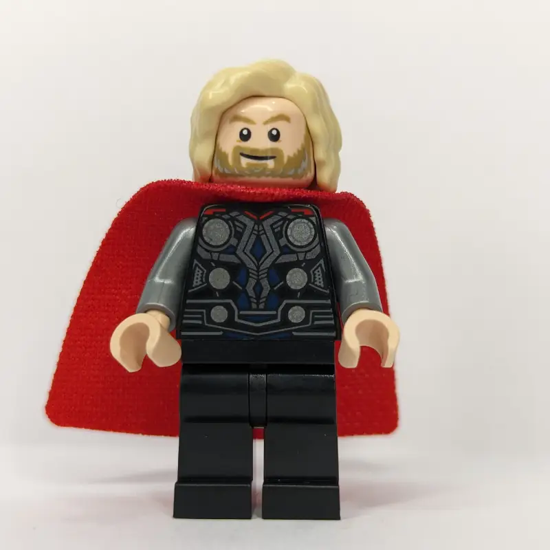 Thor, Tan Hair, Black Armor, Red Cape
