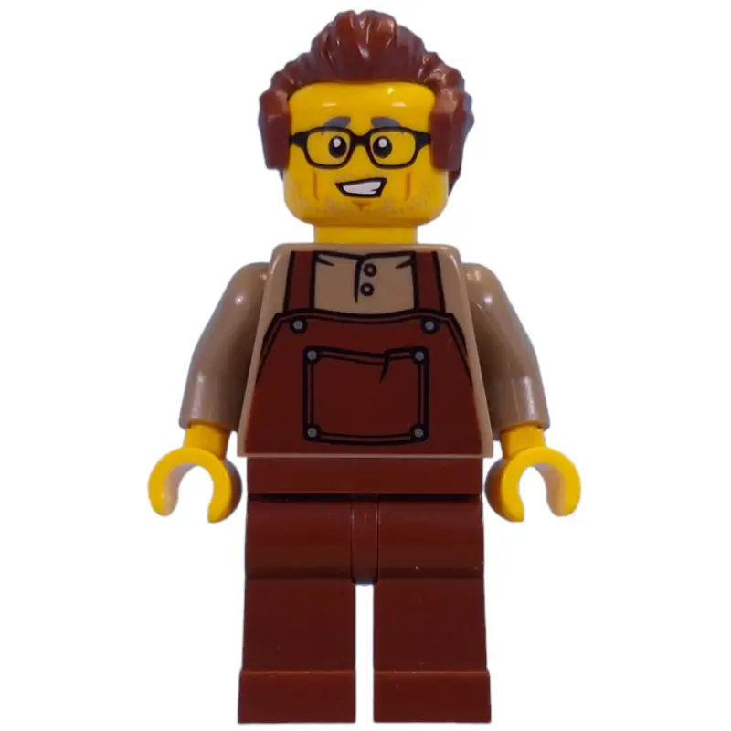 Dark Tan Torso, Reddish Brown Overall, Reddish Brown Hair