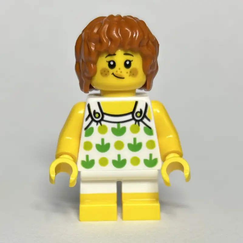 Kid, White Torso, White Legs with Yellow Feet, Dark Orange Hair