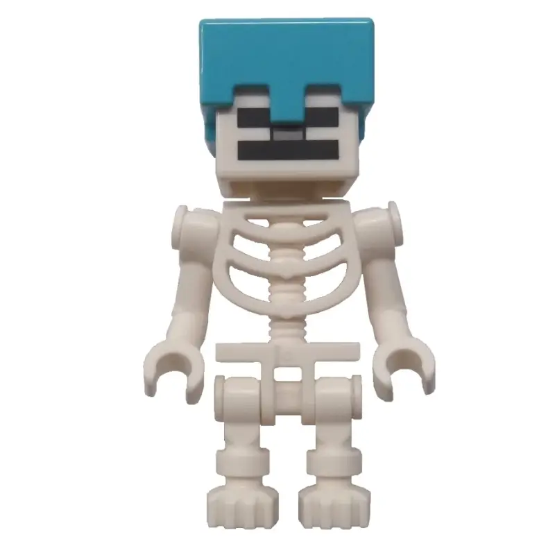 Skeleton, Square Skull, Medium Azure Helmet (78132 Torso)