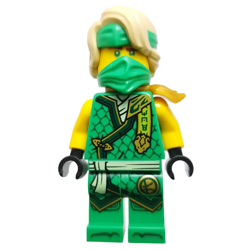 Lloyd, Bright Green Robes, Hair, Shoulder Guard