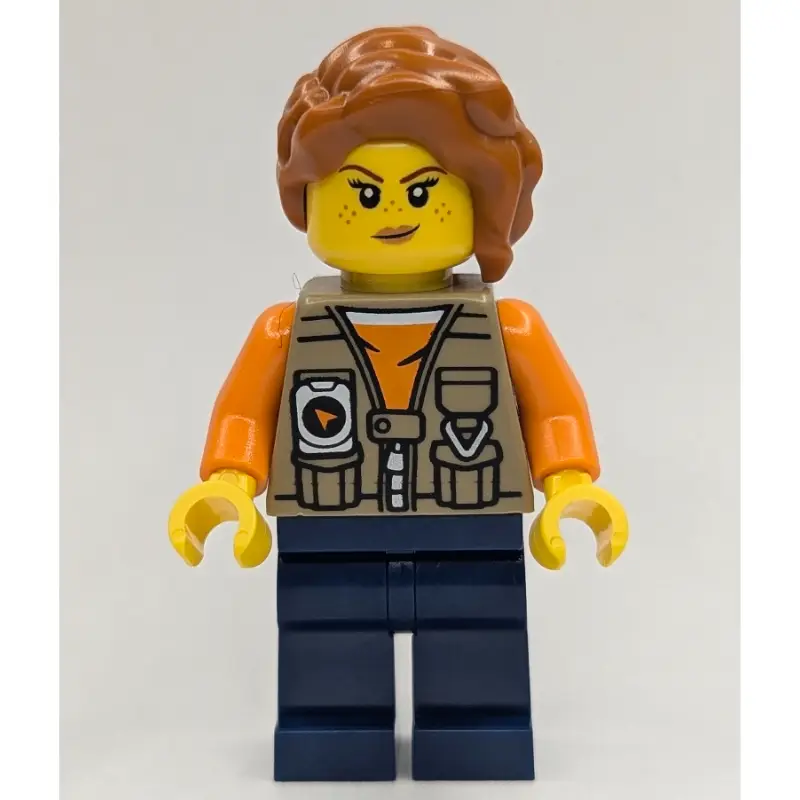 Explorer, Tina Tarantula, Dark Tan Vest Jacket, Dark Blue Legs, Dark Orange Hair