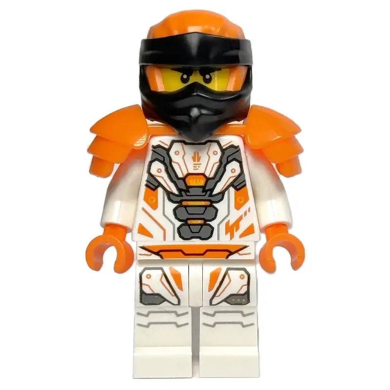 Cole, White Robes, Orange Wraps, Shoulder Armor