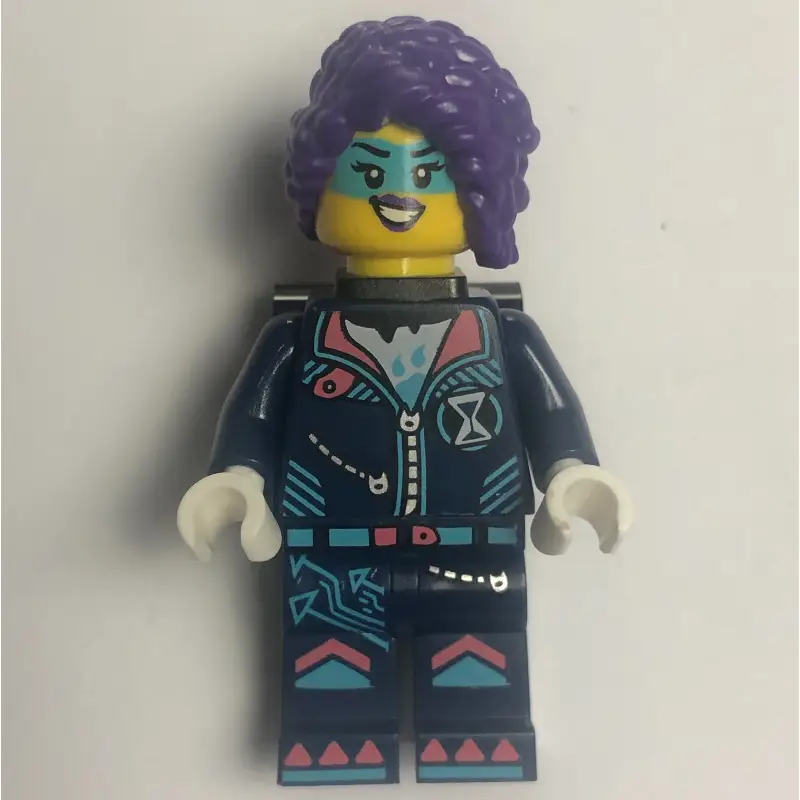 Zoey, Dark Blue Suit, Black Neck Bracket