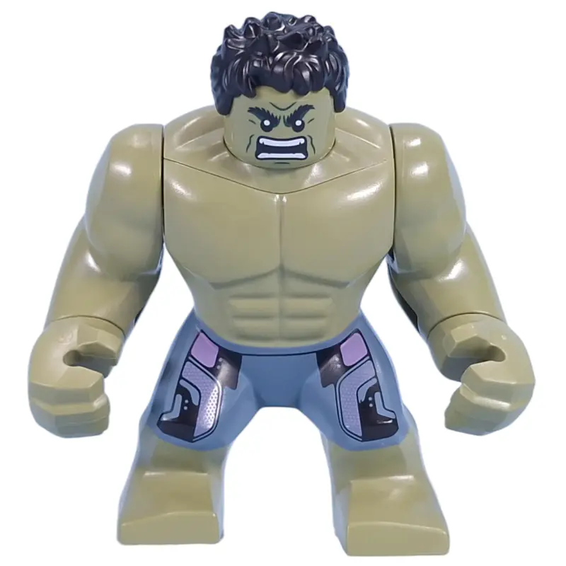 Hulk (Big Fig), Olive Green, Black Hair, Removable Head, Sand Blue Pants