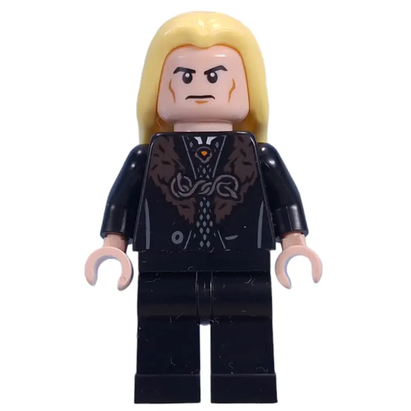 Lucius Malfoy, Black Robes with Dark Red Fur, Plain Legs