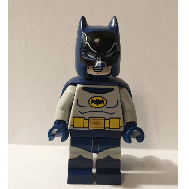 Batman, Light Bluish Gray Suit, Rubber Dark Blue Cape and Cowl (60's TV Series)