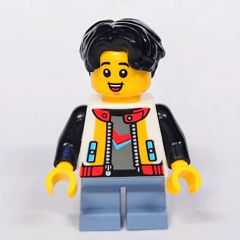 Kid, White Torso, Sand Blue Legs, Black Hair