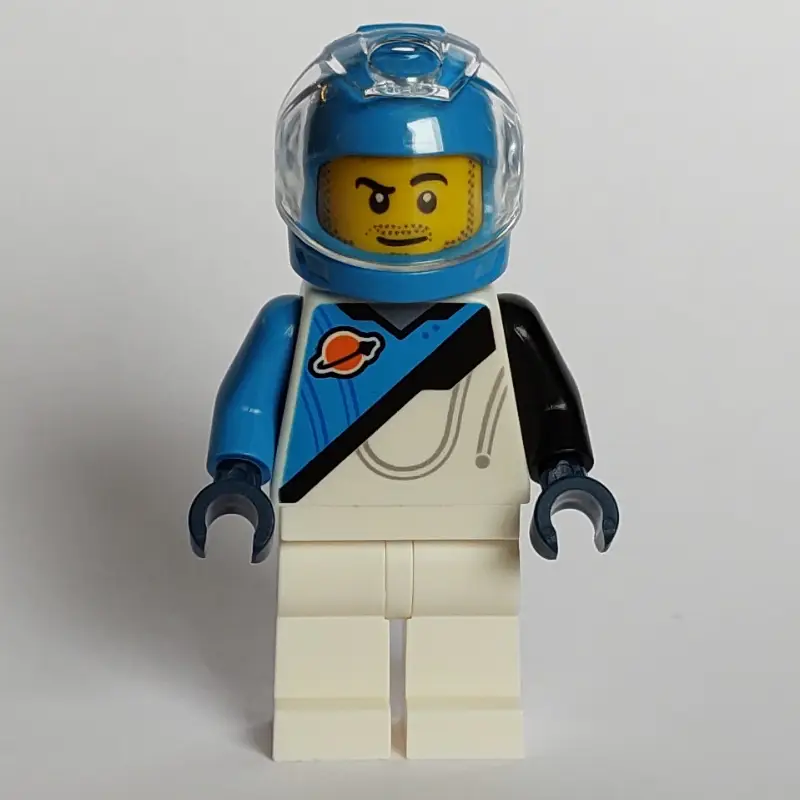 Astronaut, White, Black and Dark Blue Spacesuit (Futuron), Dark Azure Helmet
