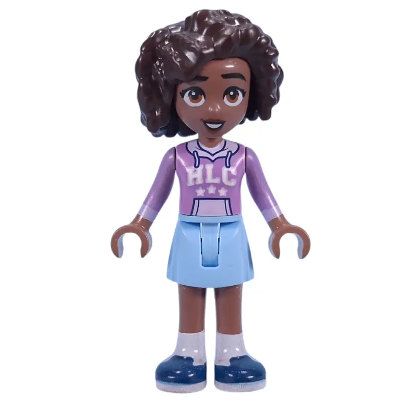 Aliya - Lavender Top, Bright Light Blue Skirt