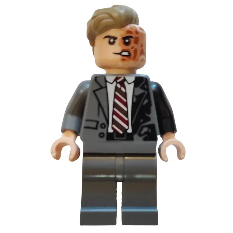 Two-Face, Dark Knight, Dark Bluish Grey Suit