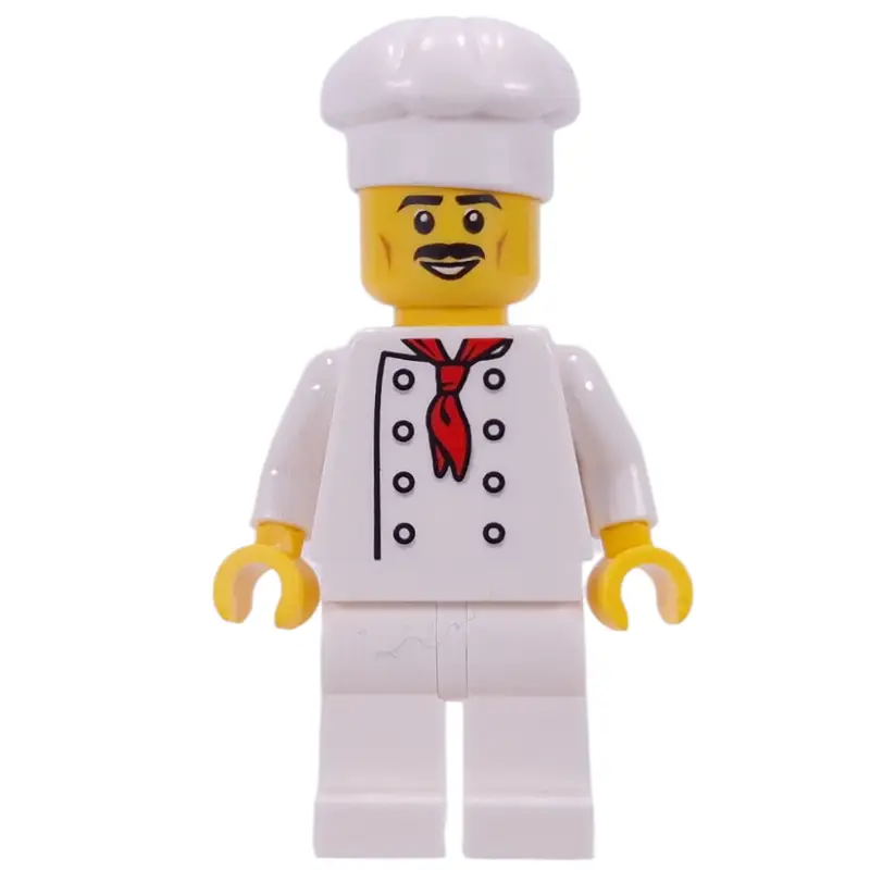 Chef - White Torso, White Legs, White Hat, White Hat