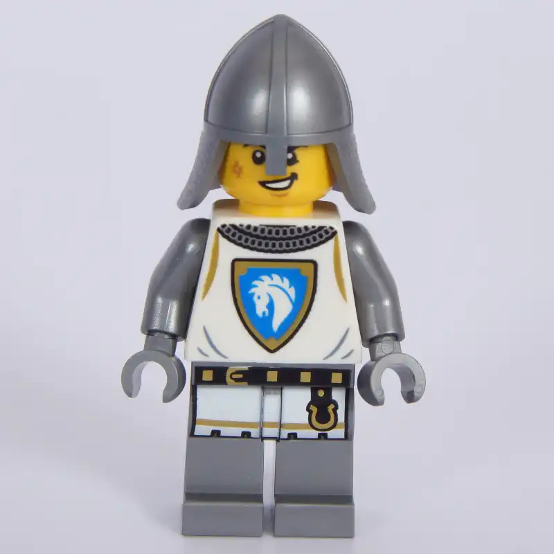 Knight, White Tunic, Helmet