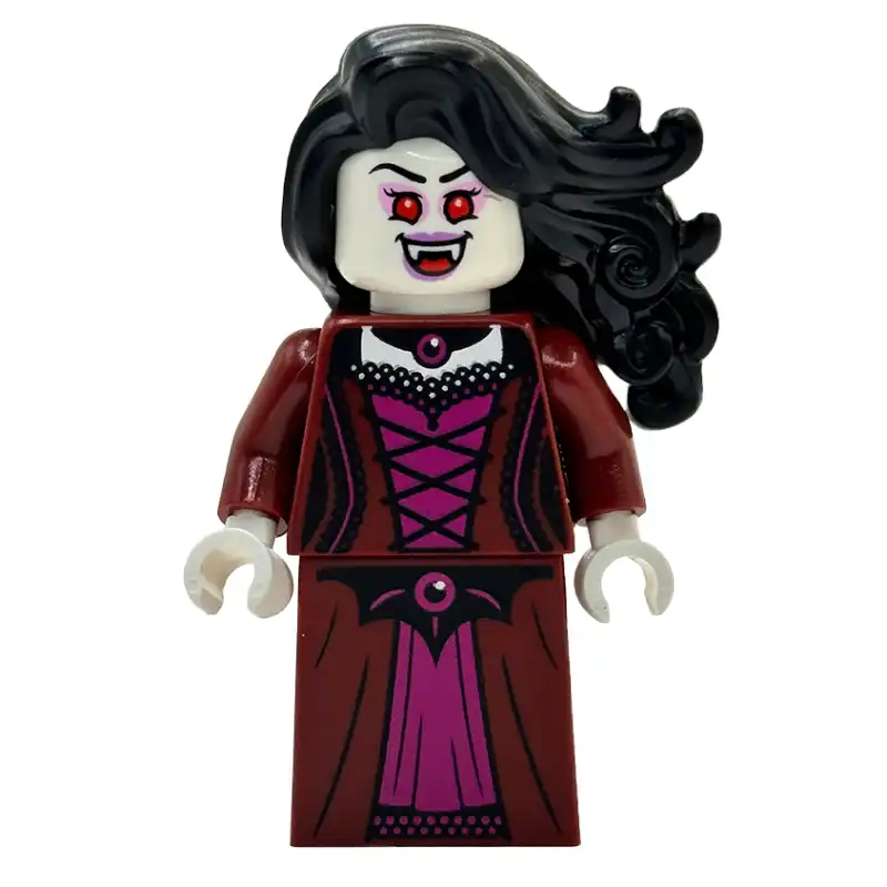 Vampire, Dark Red Dress, Black Hair