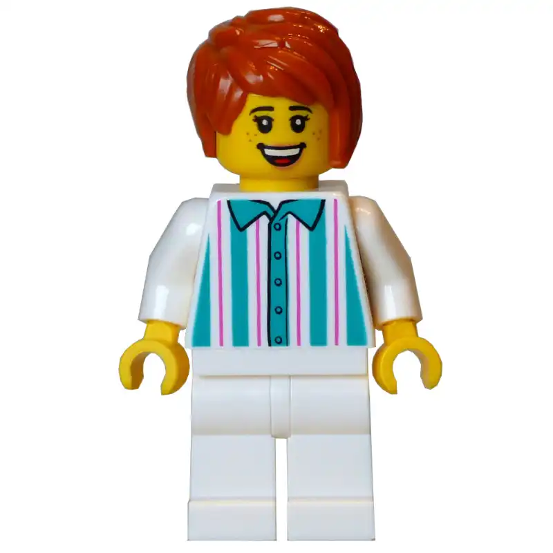 Gelato Seller, White Torso, White Legs, Dark Orange Hair