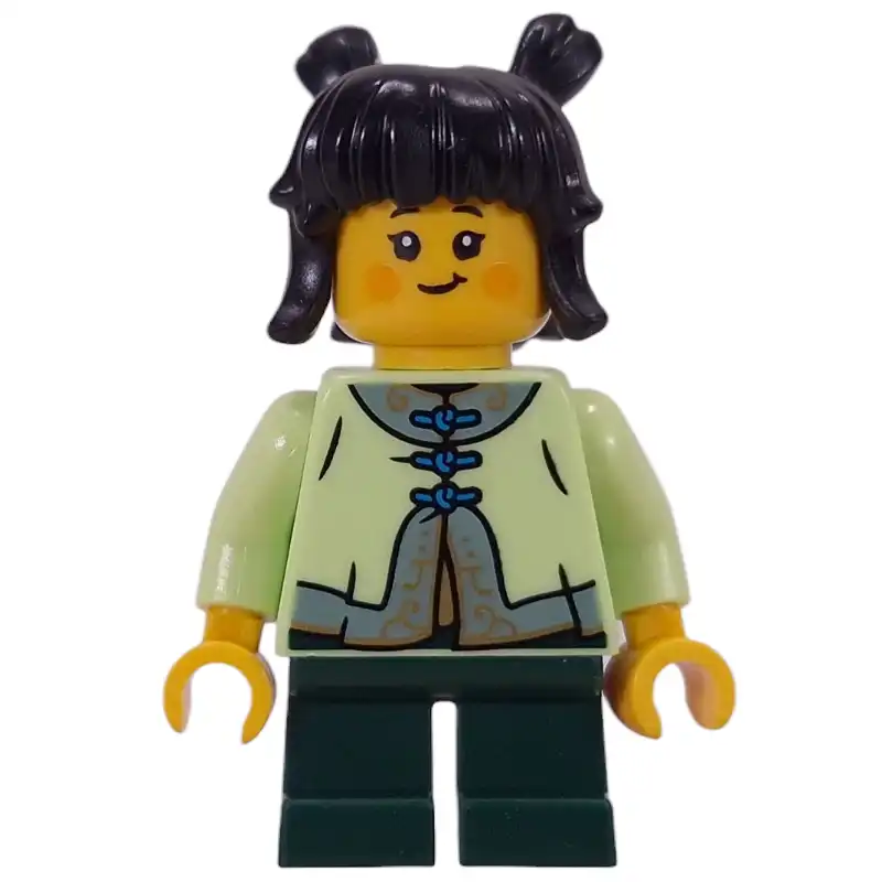 Kid, Yellowish Green Torso, Dark Green Legs, Black Hair