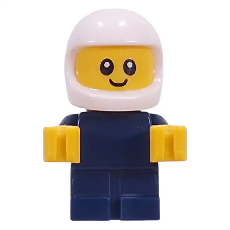 Baby, Racer, Dark Blue Body, White Helmet