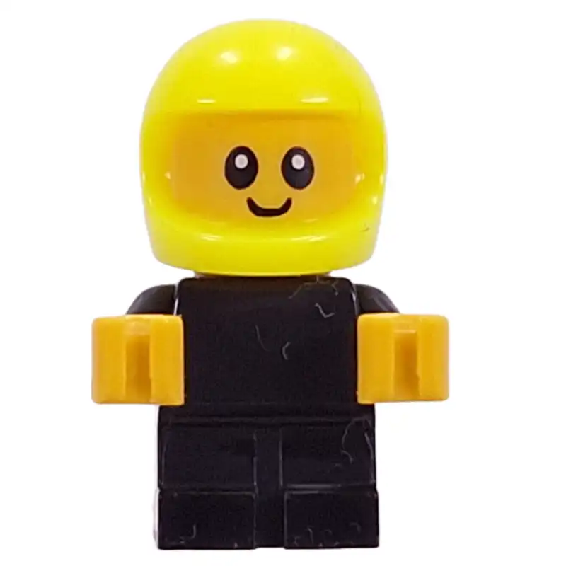 Baby, Racer, Black Body, Vibrant Yellow Helmet