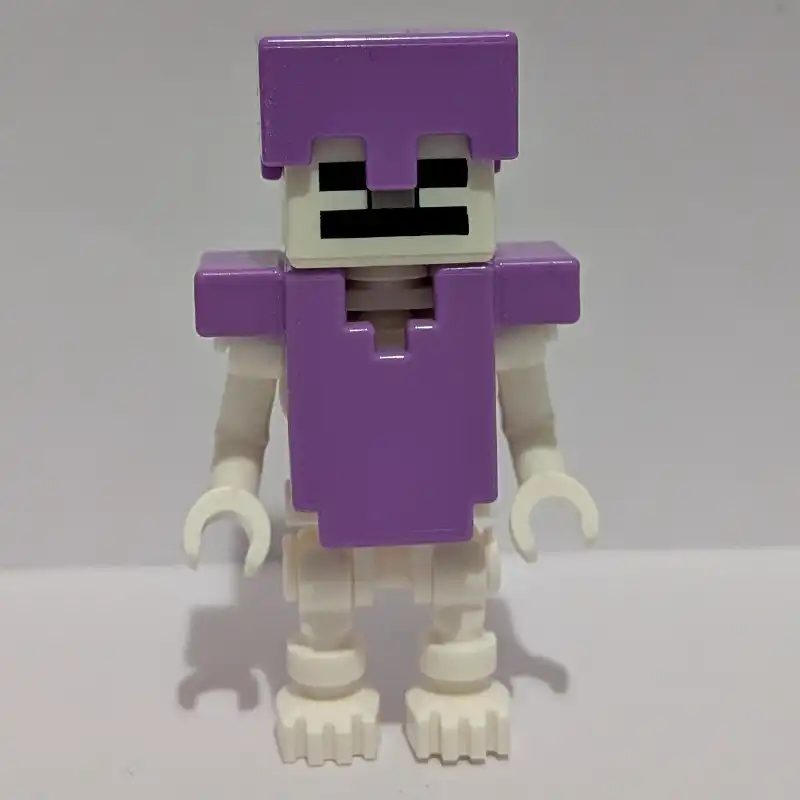 Skeleton, Square Skull, Medium Lavender Helmet and Armor (78132 Torso)