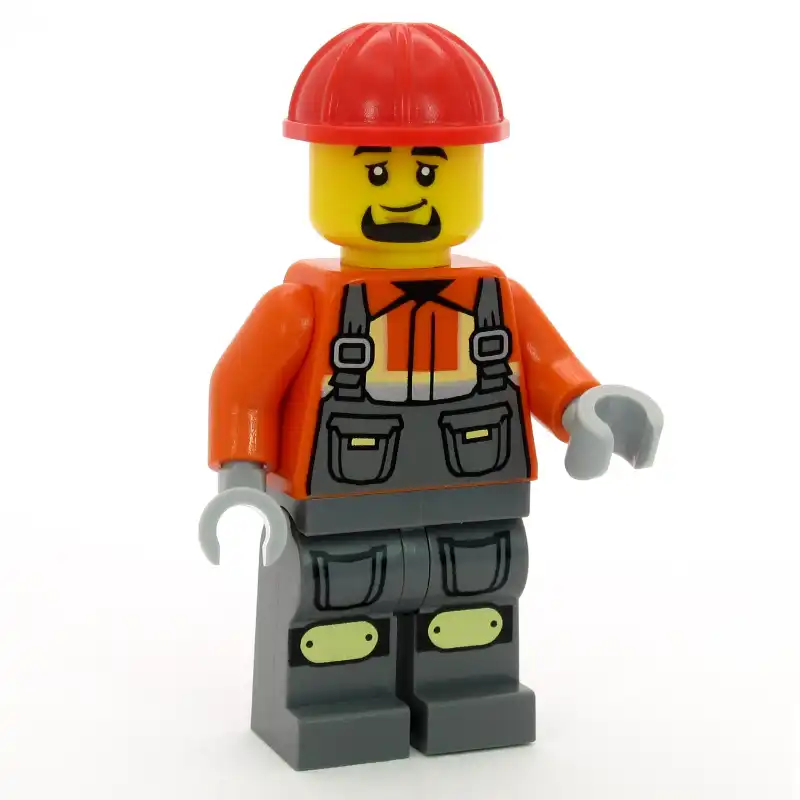 Construction Worker, Dark Bluish Gray Overalls