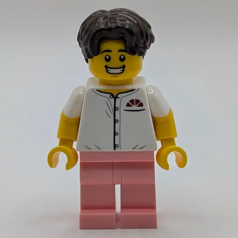 Pizzaria Waiter, White Torso, Warm Pink Legs